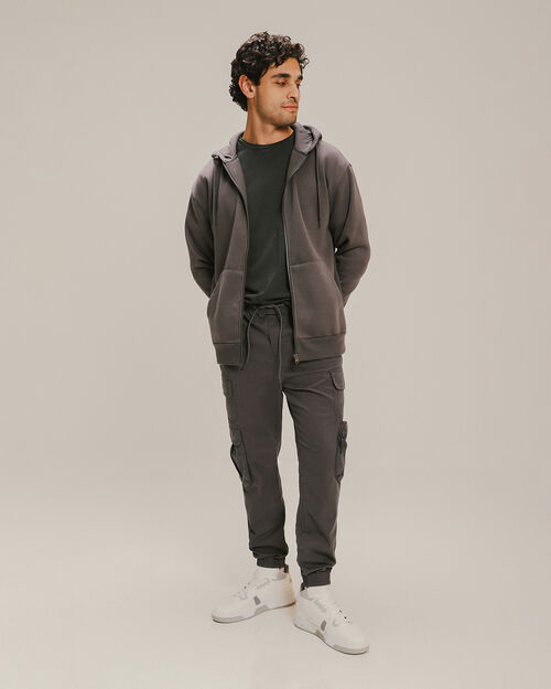 Jogger Gris Cargo Slim